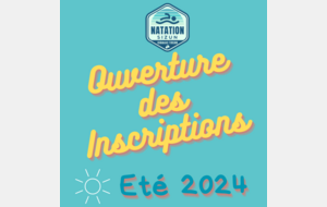 Ouverture des inscriptions